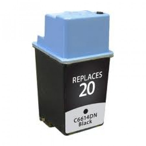 The Premium Value remanufactured replacement for the HP 20 (C6614DN) Black Inkjet Cartridge is designed to produce consistent, sharp output from your HP printer (see full compatibility below). The Premium Value C6614DN replacement ink cartridge is remanuf #%20