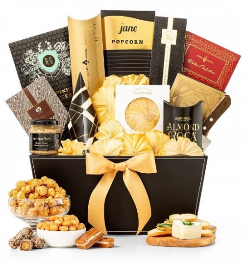 Give the gift of metropolitan fine style and tastes this holiday with our Elegant Offerings Gift Basket! This sleek and refined gourmet gift is the perfect fit for that person on your list who likes a bit of high-class. Filled to overflowing with a sumptu #gift