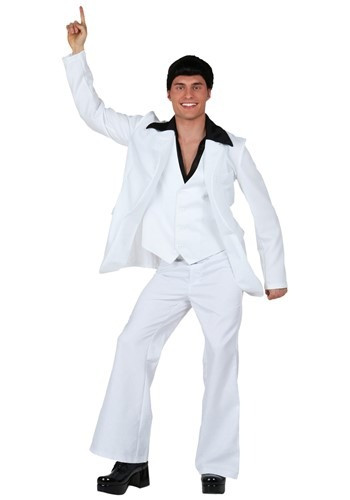 Never let anyone tell you not to dance. This Plus Size Deluxe Saturday Night Fever Costume is going to heat up the dance floor this season, Travolta style! Available in 2X. #night