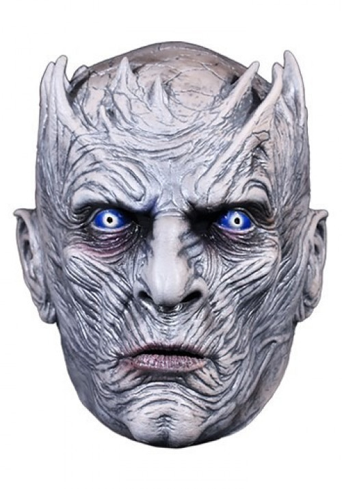 This Night King Game of Thrones Mask is as chilling as the Night King himself. He brings the storm, and with this mask, so can you! With piercing blue eyes, this mask will put you in his legion of White Walkers, in the middle of the action. #night