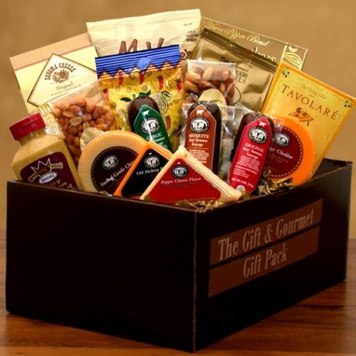 A care package for a soldier or the whole family. Give a delicious gift that's also sophisticated and satisfying a pairing of classic Salamis with assorted Cheeses, crackers, nuts and more. Your gift comes packed in a elegant gift box. Actual gift box mea #gift