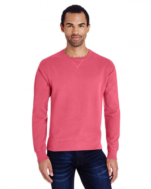 ComfortWash by Hanes GDH400 80/20 Crewneck Unisex Sweatshirt - Crimson Fall - S #%20