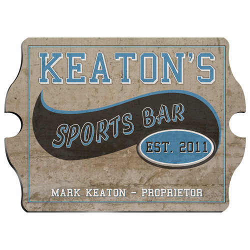 Your favorite sports fan will love this Sports Bar Vintage Pub Sign to display wherever he likes to watch the game. A wonderful gift for dad on his birthday or Father's Day, or even a great gift for your groomsmen! Free personalization is included so you #bar
