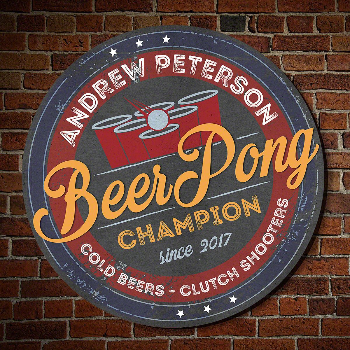 It may appear coincidental that you have found this personalized bar sign, and you know a real-life beer pong champion. However, destiny has brought you together! This custom gift for beer lovers is made especially for those who have honed their beer pong #bar