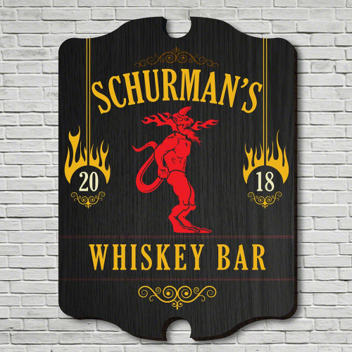 A big shot of fireball cinnamon whiskey is like a hellacious rock and roll song: it shakes your nerves and rattles your brain! Our Fire Balls custom bar sign is perfect for people who like to keep the party smokin' all weekend long. Each of these persona #bar