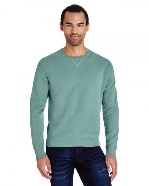 ComfortWash by Hanes GDH400 80/20 Crewneck Unisex Sweatshirt - Cypress Green - S #%20