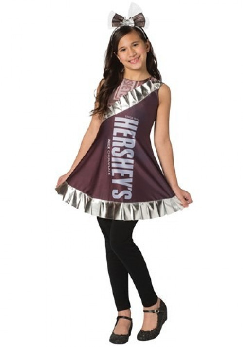 Bring the sweetness with this Hershey's Girls Hershey's Bar Costume. This iconic Hershey's Chocolate Bar dress will be instantly recognizable and sure to please. #bar