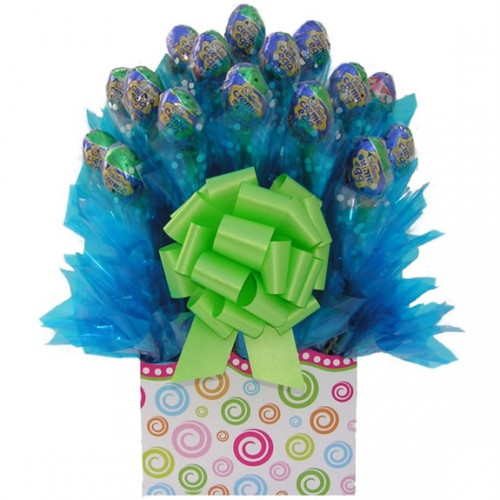 All edible Easter bouquet made entirely of candy eggs! Tell the Easter Bunny to deliver these Cadbury Chocoate Creame Filled Easter Eggs in plain site so that you can be the first to find them! 16 Cadbury Chocolate Creame Easter Eggs fill this cute paste #bar