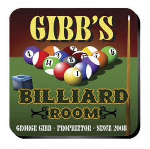 Personalize a coaster set in a design to match the recipient. An affordable lasting functional gift. Billiards Coasters from our pub coaster collection of over 30 different design styles are affordable yet an impressive gift for any occasion. The wine ent #bar
