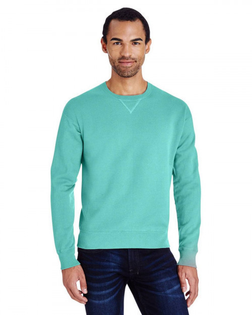 ComfortWash by Hanes GDH400 80/20 Crewneck Unisex Sweatshirt - Mint - S #%20