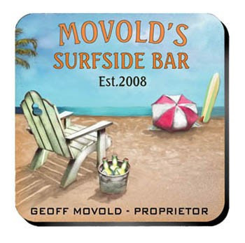 Personalize a coaster set in a design to match the recipient. An affordable lasting functional gift. Surfside Coasters from our pub coaster collection of over 30 different design styles are affordable yet an impressive gift for any occasion. The wine enth #bar
