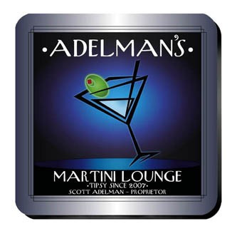 Personalize a coaster set in a design to match the recipient. An affordable lasting functional gift. Martini After Hours Coasters from our pub coaster collection of over 30 different design styles are affordable yet an impressive gift for any occasion. Th #bar