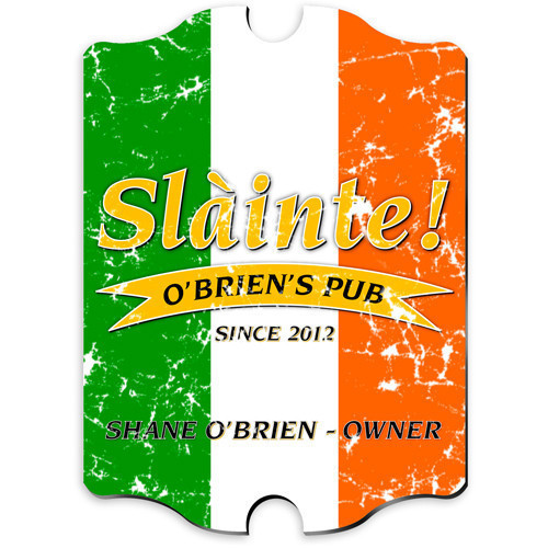 This wall plaque proudly displays your heritage! A classic gift for any occasion! You can give this Irish Pride Vintage Pub Sign to anyone to proudly display their heritage! Add the recipient's first name, last name and years established to make this gift #bar