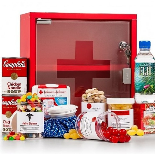 Send someone a dose of good cheer as the perfect get well gift! Our little medicine chest is full of everything a sick friend would need for a quick recovery! #gift