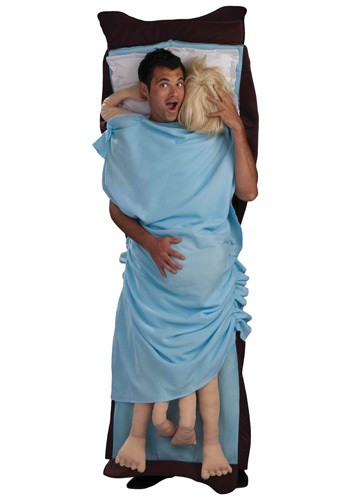 You've been caught in the act! You will have a great time wearing this racy, adult humor oriented Double Occupancy Costume #sex