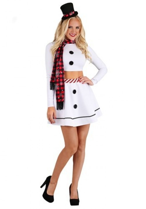 Who needs to build a snowman when you can be one with this Women's Sexy Christmas Snowman Costume! #sexy