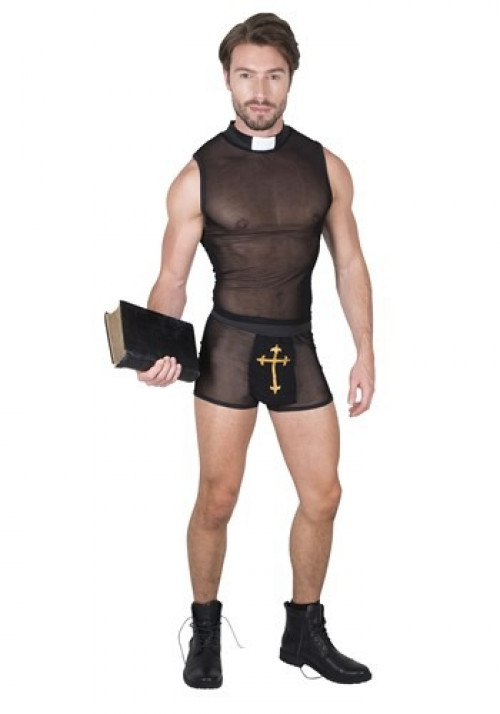 You'll be the center of attention at this weeks church service in the Men's Sexy Priest Costume. #sexy