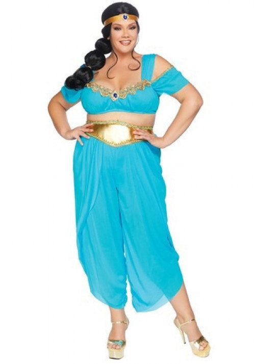 Get all the attention with this Women's Plus Size Sexy Desert Princess Costume. Stand out with the gorgeous blue and the sexy style. #sexy