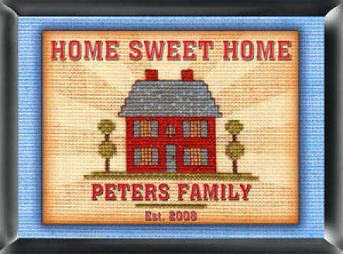 Traditional styled wood signs for the home or office - There's no place like home! Our 'Home Sweet Home' needlepoint sampler is perfect for your own home or makes a wonderful housewarming gift. Inspired by a handmade needlepoint canvas, the sign's primary #home 