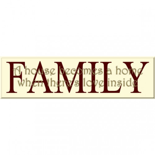 This wood sign says FAMILY - A house becomes a home when there's love inside. Your choice of colors and sizes available. Other themes are available. Fast turnaround. #home 