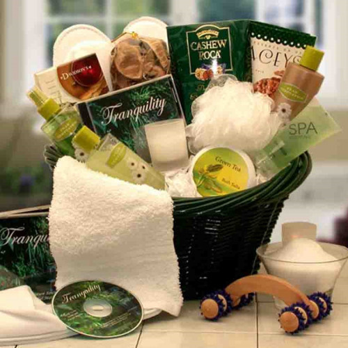 The Spa Luxuries Basket is a gift of invigorating Eucalyptus essence that soothes the skin and the senses. They'll coo over creamy body butter, refreshing body Spa scrub, luxuriant body lotion and the other body care products that both rejuvenate the spir #gift