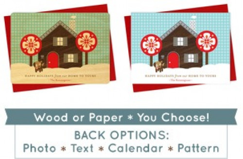 holiday card - wood or paper #home 