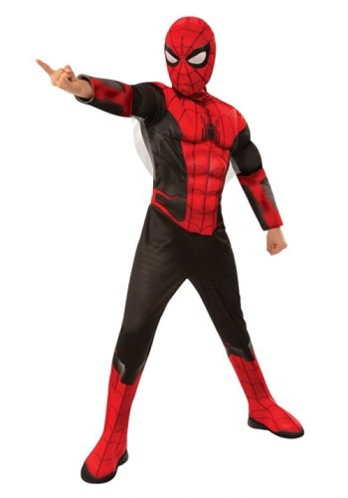 Protect New York from evil with the Spider-Man Far From Home Spider-Man Kids Red and Black. Swing through the skyscrapers of New York City on the lookout for trouble. #home 