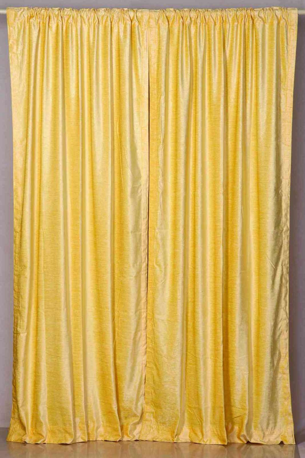 Panel Piece Drape Cream Rod Pocket Matka Raw Silk Curtain 