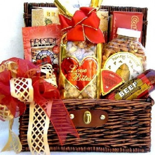 This gourmet assortment features savory snacks and scrumptious sweets perfect for any occasion! #gift