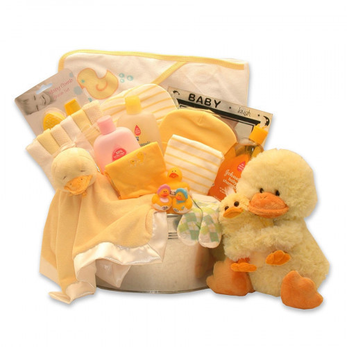 All the Right Baby Products are Here! It's Bath Time for Baby with this Fantastic Gift! Bath time will be loads of fun for baby, included is a Russ Berie musical Mommy & Me Duckling, plus tons more stuff. Now that's a new twist on a Rubber Ducky! 2 Sizes #gift