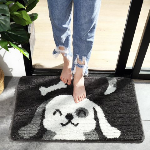 Puppy Cartoon Animal Flocking Home Bathroom Carpet #home 