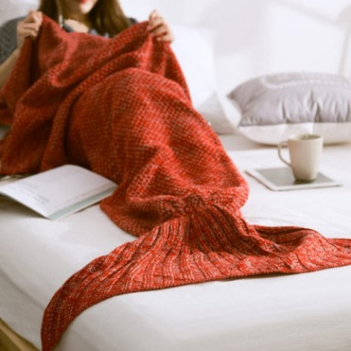 Knitted Mermaid Tail Blanket #home 