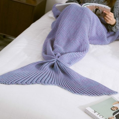 Knitted Mermaid Tail Blanket #home 