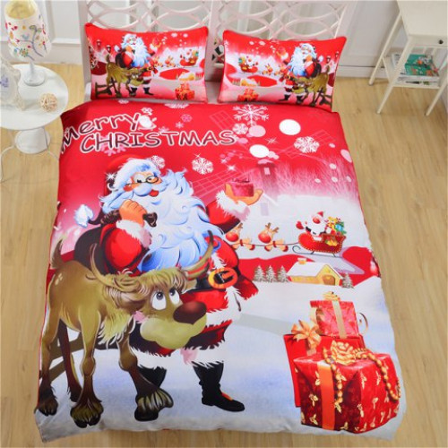 Christmas Series Quilt Home Textile Kit Bedding 3pcs #home 