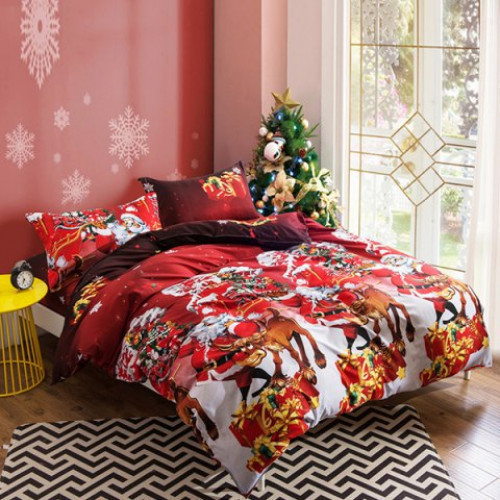 Christmas Joy Santa Happy Gifts 3D Bed Home Furnishing Bedding 3pcs #home 