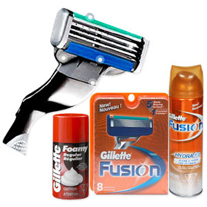 A gift pack containing the best shaving system with before and after shave cream. It includes 1 Gillette razor with 1 cartridge, 1 Gillette Shaving Foam, 1 Gillette HydraGel, 1 Gillette refill pack for razor. #gift