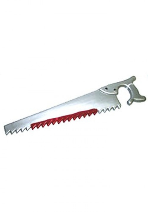 Are you creating a haunted house, or do you just want to make your friends nervous? Either way, this 20" Bone Saw Prop is the perfect prop to make people uncomfortable. This silver, metallic saw features bloody red accents. #%20