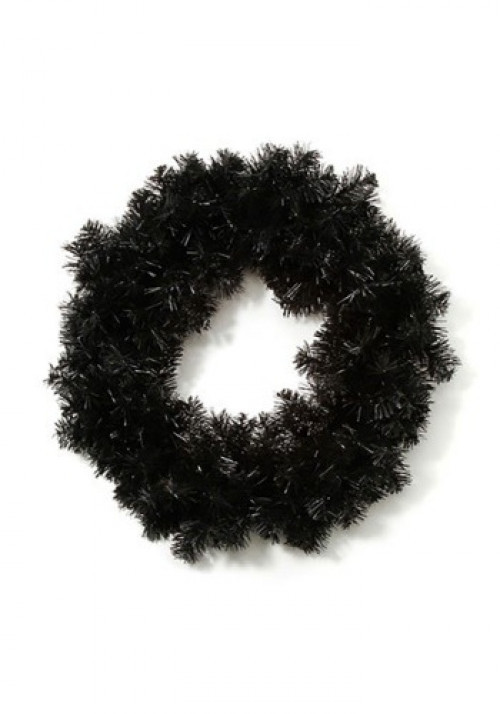 Add this 20" Black Halloween Wreath to your Halloween decor! This wreath also is a great base to add whatever decorations you want. #%20