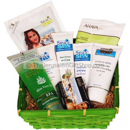 Dip into our Dead Sea Gift Basket for a complete skin workout - sure to invigorate from head to toe! This gift basket contains the following products:Ahava Dead Sea Salt Crystals (250grm)Sea of Spa Hand Cream with Avocado (100ml)Sea of Spa Foot Cream with #gift