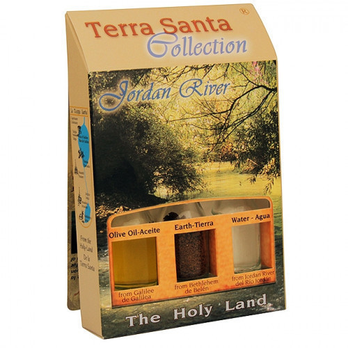 The Terra Santa Collection Holy Land Gift Pack - Jordan River - Direct from the land where Jesus walked. The unique keepsake from the Terra Santa Collection brought to you from the birthplace of Christianity. Gift pack contains: Galilee Olive Oil.Earth fr #gift