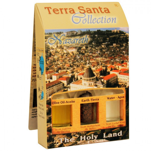 The Terra Santa Collection Holy Land Gift Pack - Nazareth Church of the Annunciation - Direct from the land where Jesus walked. The unique keepsake from the Terra Santa Collection brought to you from the birthplace of Christianity. Gift pack contains: Gal #gift