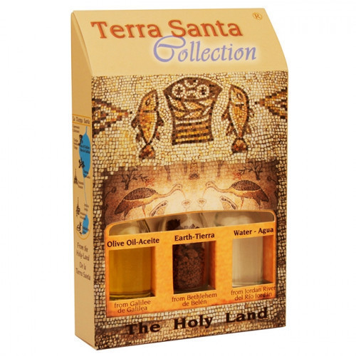 The Terra Santa Collection Holy Land Gift Pack - Tabgha - Where Jesus performed the miracle of multiplying the fish and loaves. The unique keepsake from the Terra Santa Collection brought to you from the birthplace of Christianity. Gift pack contains: Gal #gift
