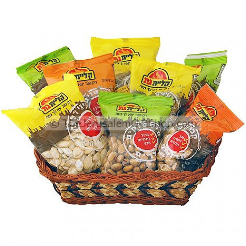 Seed and Nuts Gift Basket Packet weight - 200 gram each The favourite snacks for Israeli's Gift Basket includes:Roasted and Salted Sunflower SeedsRoasted and Salted Pumpkin SeedsRoasted and Salted Watermelon SeedsRoasted PistachiosOil Roasted Cashew NutsC #gift