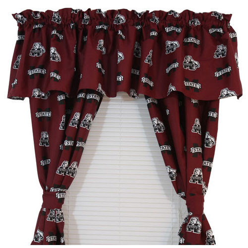 One NCAA Mississippi State Bulldogs Collegiate valance, 84 inches wide x 15 inches long. #decor