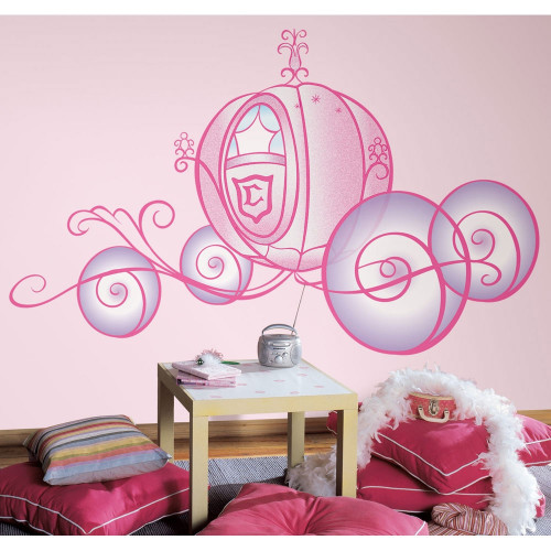 One Disney Princess Carriage self-stick wall accent, 70 x 45 inches (177.8 x114.3 cm). #decor