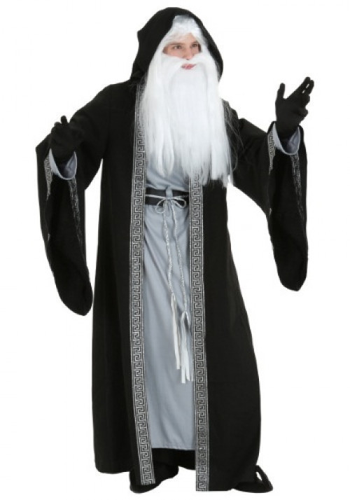 Looking for a little magic? This Plus Size Deluxe Wizard Costume is going to make you look like a legendary wizard from high fantasy. Available in 2X and 3X. #plus