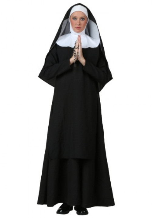 You never fulfilled your dream to become a nun, but during Halloween you can make believe with our Plus Size Deluxe Nun Costume! Available in sizes 1X through 5X. #plus