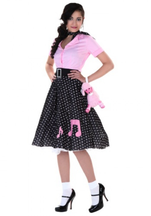 Have you heard the new Gene Vincent song? It really makes you want to dance in our Plus Size Sock Hop Cutie Costume! Available in sizes 1X through 5X. #plus