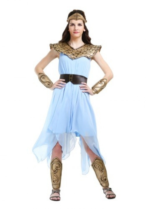 This women's plus size Athena costume is perfect for Halloween or Toga parties any time of the year! #plus