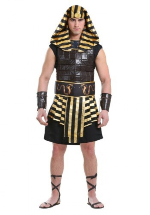 Take a step back in time with this adult plus size ancient Pharaoh costume. Available in 2X and 3X. #plus